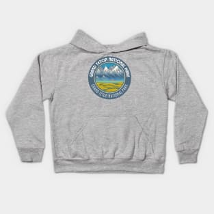 Grand Teton National Park in Japanese Vibes Kids Hoodie